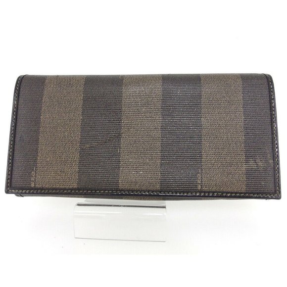 Authentic FENDI wallet pecan beige PVC  ~ leather - Picture 1 of 9